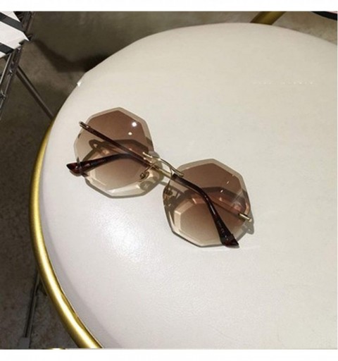 Oversized Round Sunglasses Women Oversized Eyewear 2018 Gradient Brown Pink RimlSun Glasses Gift Uv400 - C04 - CI197A2ZXO2 $2...