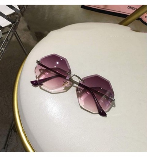 Oversized Round Sunglasses Women Oversized Eyewear 2018 Gradient Brown Pink RimlSun Glasses Gift Uv400 - C04 - CI197A2ZXO2 $2...