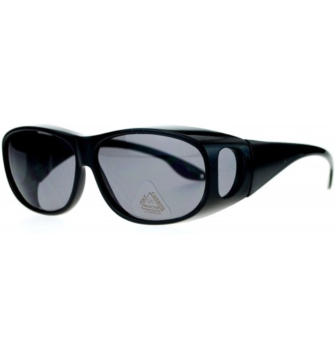 Oval Minimal Design Normcore 62mm Fit Over OTG Sunglasses - All Black - CU11ATAWBWL $22.05