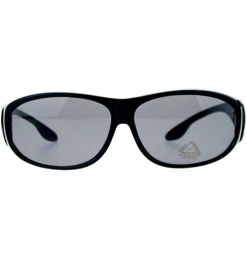 Oval Minimal Design Normcore 62mm Fit Over OTG Sunglasses - All Black - CU11ATAWBWL $10.39