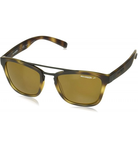Square Men's An4247 Huaka Square Sunglasses - Matte Tortoise/Polarized Brown - CQ18I0G547I $54.37