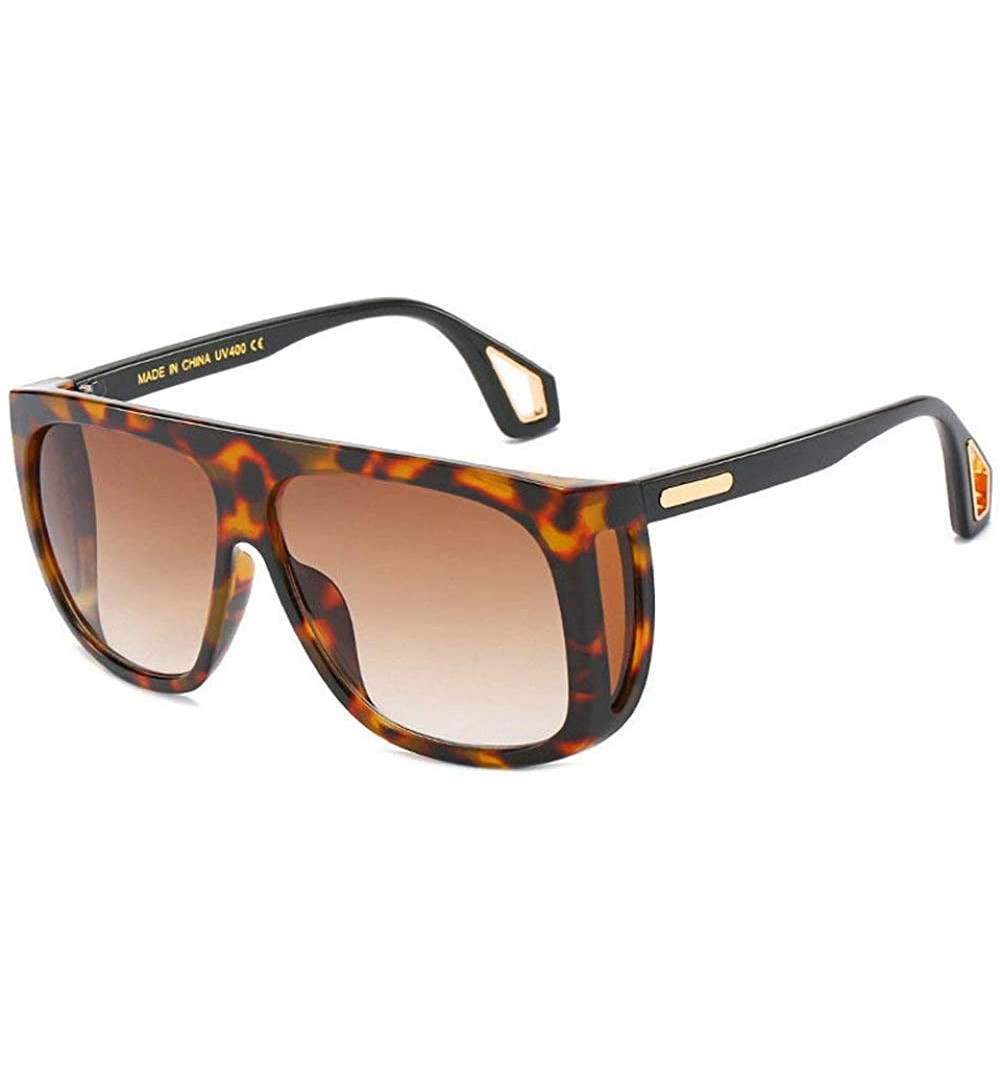 Square Square Sunglasses Luxury Glasses Oversized - Leopard - CK18SU8NW3Y $10.32