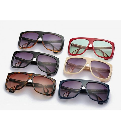 Square Square Sunglasses Luxury Glasses Oversized - Leopard - CK18SU8NW3Y $10.32