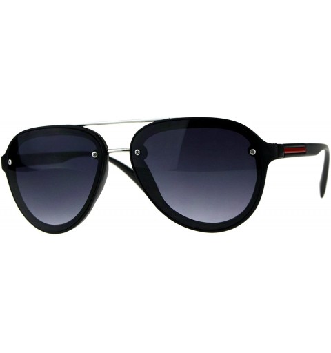 Aviator Unisex Aviator Sunglasses Retro Fashion Designer Style Aviators - Matte Black (Smoke) - CD18DWQDTKM $11.08