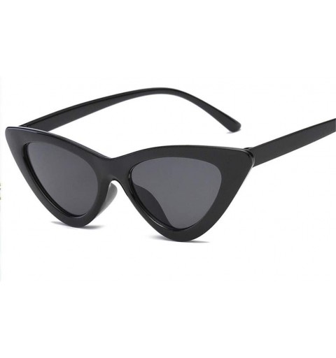 Cat Eye 2020 Fashion Sunglasses Woman Vintage Retro Triangular Cat Eye Glasses Transparent Ocean Uv400 (Color C2) - C2 - CG19...