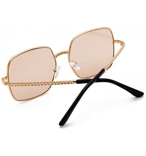 Goggle Polarized Sunglasses for Women Mirrored Lens Fashion Goggle Eyewear (Coffee) - CY196INDKZN $11.00