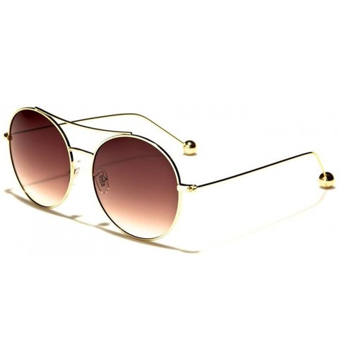 Aviator Round Aviator Sunglasses - Pink/Gold - CI18DNEYWKW $8.37