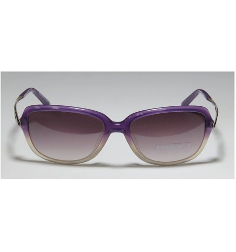 Rectangular 7177k Womens/Ladies Designer Full-rim Gradient Lenses Sunglasses/Eyewear - Purple / Sand - C411BOKH95V $22.09