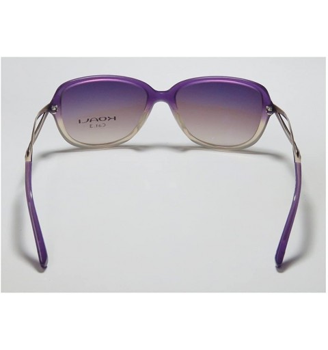 Rectangular 7177k Womens/Ladies Designer Full-rim Gradient Lenses Sunglasses/Eyewear - Purple / Sand - C411BOKH95V $22.09