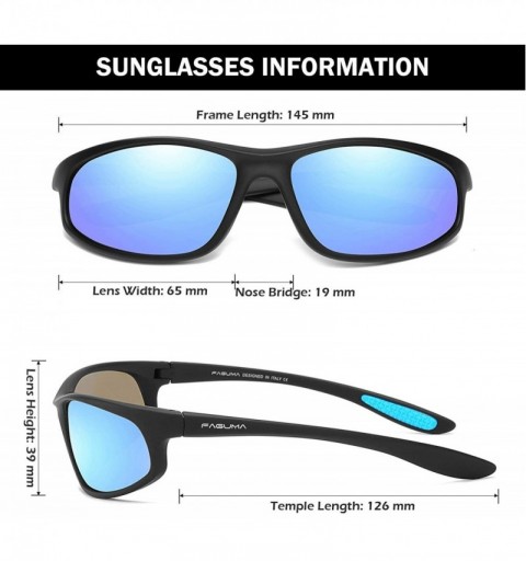 Sport Polarized Sports Sunglasses For Men Cycling Driving Fishing 100% UV Protection - C618ZTRANKW $14.07