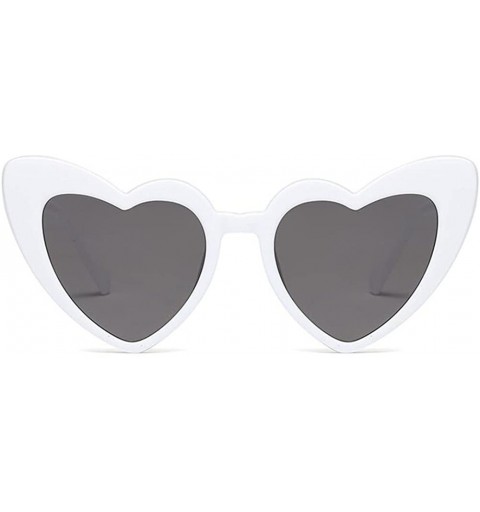 Square Women Goggle Heart Sunglasses Vintage Cat Eye Mod Style Retro Eyewear - C5 - C118CICUXOE $14.56
