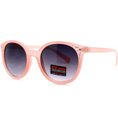 Round Vintage Round Fashion Sunglasses for Women Cute Horn Rim Design - Pink - CX18904LESW $9.95