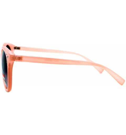 Round Vintage Round Fashion Sunglasses for Women Cute Horn Rim Design - Pink - CX18904LESW $9.95