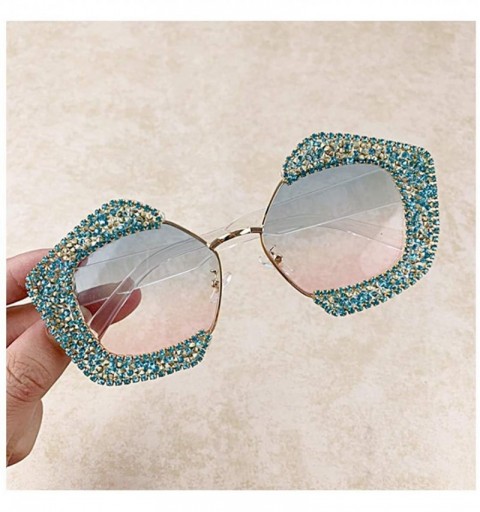 Square Round Vintage Sunglasses Rhinestone Decoration Sun Glasses for Women - Y-25 - C3198W5GDGX $11.13