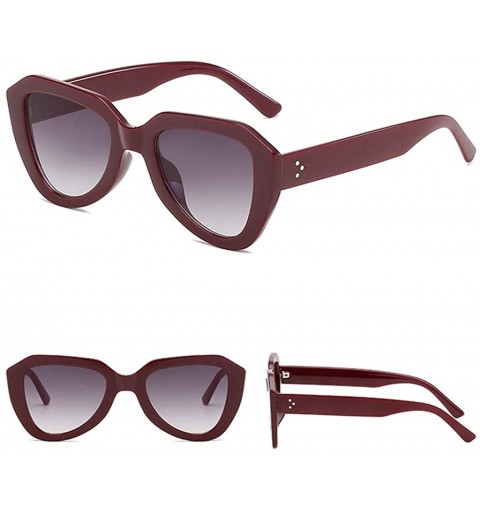 Wrap Retro Polarized Sunglasses Man Women Sunglasses Classic Oversized Sunglasses - Wine Red - CM18TL2AWU8 $10.21