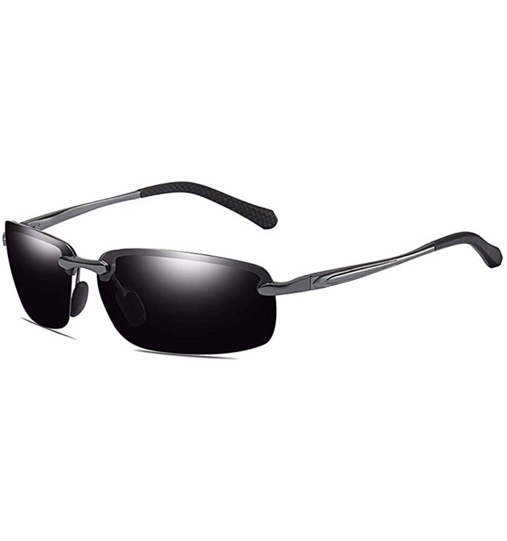 Sport Men's Aluminum Magnesium Polarizing Sunglasses Outdoor Sports Cycling Mirror Driving Sunglasses - B - CQ18QO3XX3U $28.50