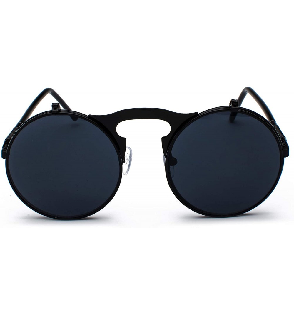 Vintage John Lennon Sunglasses Flip Up Round Lens Metal Frame - Black ...