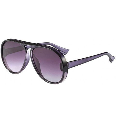 Oversized Womens Mens Oversized Cat Eye Sunglasses Outdoor Vintage Retro Shades - Gray Frame+gray Lens - CQ18E5G2547 $12.40