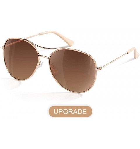 Aviator Luxury Brand Design Ultralight Polarized Sunglasses Women 2019 Men Brown - Shiny Brown - CD18YZUXN0N $19.60