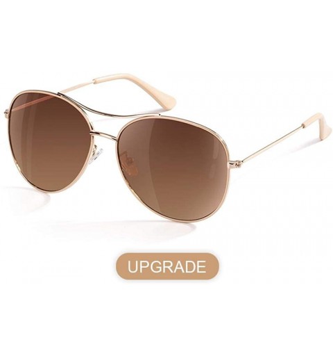 Aviator Luxury Brand Design Ultralight Polarized Sunglasses Women 2019 Men Brown - Shiny Brown - CD18YZUXN0N $9.80