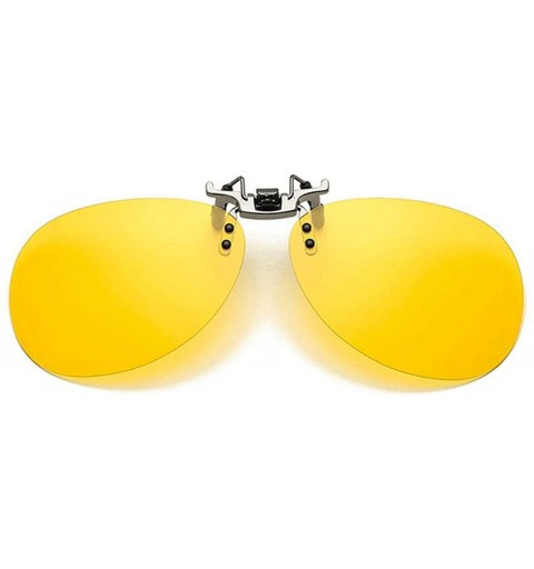 Square Men Photochromic Glasses Polarized Flip Up Clip Sunglasses Night Driving Lenses For - Y-night Vision Lens - CA197A2QDE...