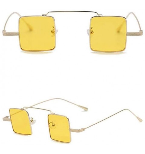 Square Glasses Sunglasses Korean Retro Square Box Street Beat Round face Small face Sunglasses (Color A) - A - C118ZG80RA5 $4...