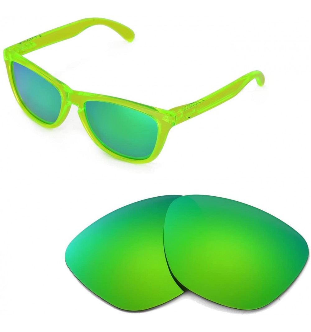 Sport Replacement Lenses Frogskins Sunglasses - 11 Options Available - Emerald Mirror Coated - Polarized - C9117FQPH0R $18.59
