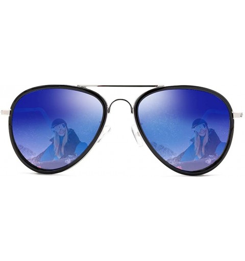 Aviator Trendy Aviator Sunglasses for Women - Men UV400 Protective Eyewear - Gradual Change Shades PZ3641 - CQ18L7KMHWZ $17.65