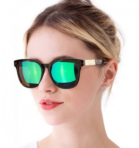 Sport Women's Stylish Retro Oversized Sunglasses-Polarized Mirrored Lens-UV400 Protection for Outdoor - CZ18WIC2507 $30.70