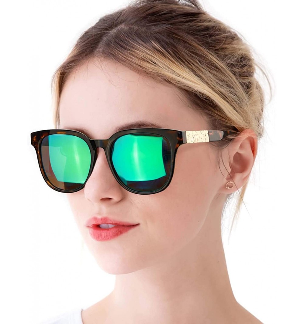 Sport Women's Stylish Retro Oversized Sunglasses-Polarized Mirrored Lens-UV400 Protection for Outdoor - CZ18WIC2507 $14.14
