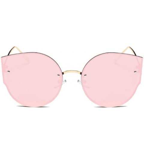 Round Unisex Glasses Chain + Gold Frame Powder + Glasses Case Glasses Cloth Set Vintage Round Sunglasses (B) - C61973DKZHW $1...