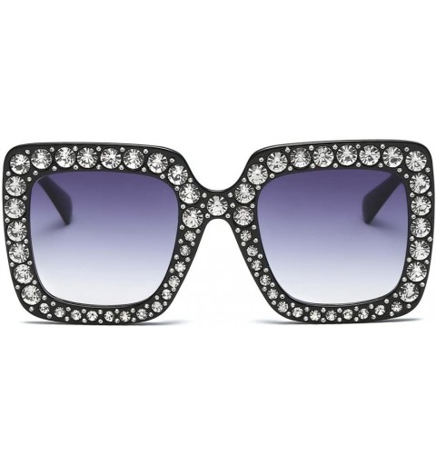 Goggle Womens Fashion Glasses Diamond Cat Ear Square Metal Frame Classic Sunglasses (D) - D - CY18CLSD57L $19.98