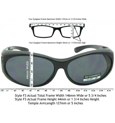Wrap Small Polarized Fit Over Sunglasses F3 - Purple-med Dark Gray Lens - CD186N8H96X $16.48