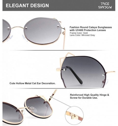 Sport Retro Cat Eye Small Lenses Sunglasses Slender Metal Frame Ladies Fashion Vintage Triangle Sun Glasses For Women - CH18W...