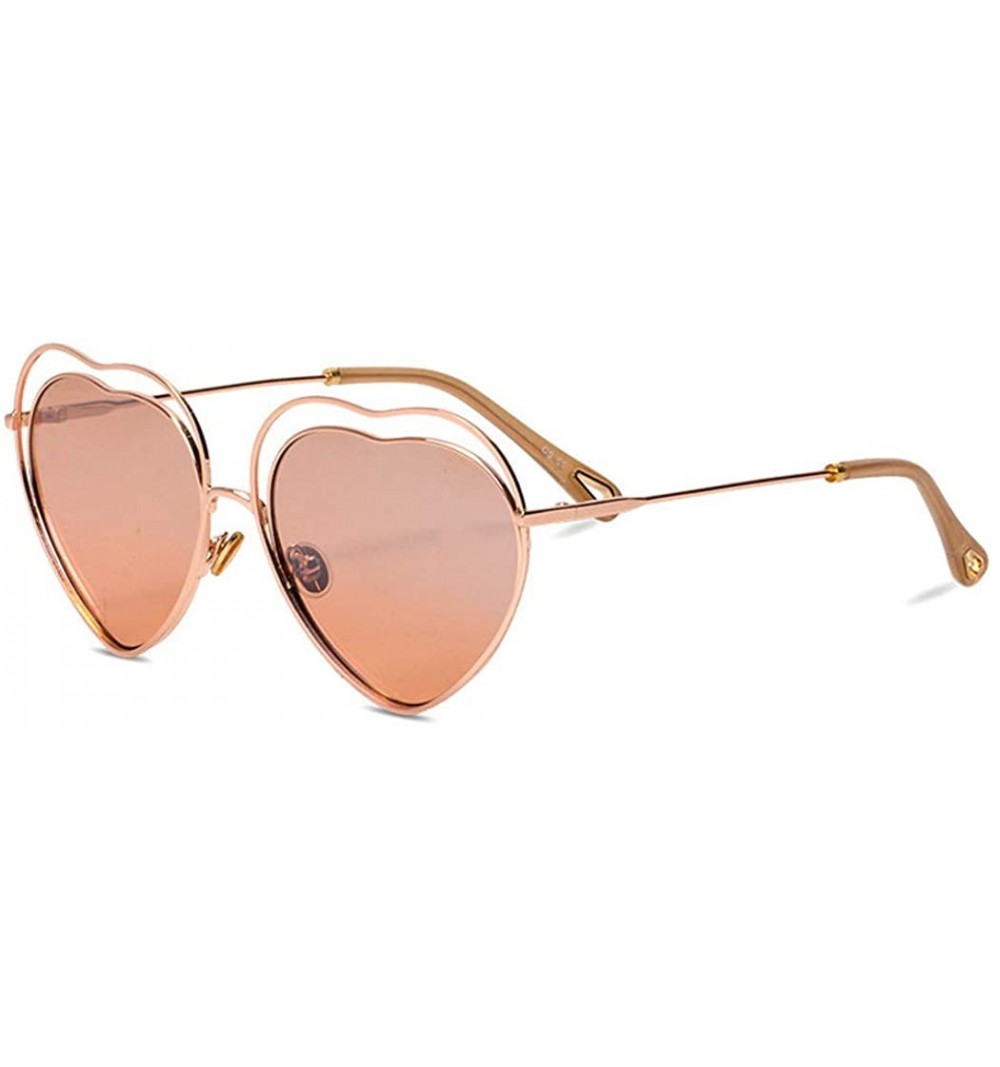 Aviator New sunglasses- fashion ladies 2019 sunglasses love heart sunglasses - B - C018SGTM54S $40.77