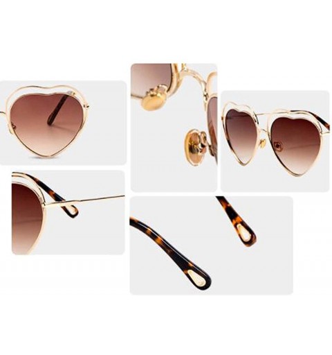 Aviator New sunglasses- fashion ladies 2019 sunglasses love heart sunglasses - B - C018SGTM54S $40.77