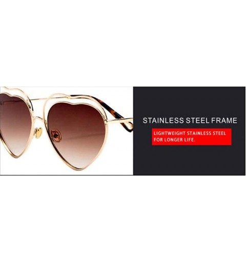 Aviator New sunglasses- fashion ladies 2019 sunglasses love heart sunglasses - B - C018SGTM54S $40.77