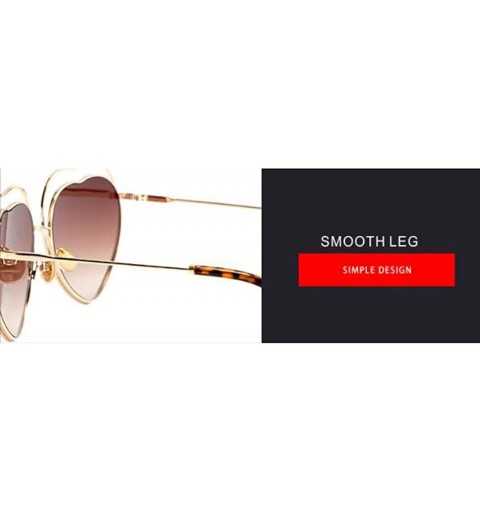 Aviator New sunglasses- fashion ladies 2019 sunglasses love heart sunglasses - B - C018SGTM54S $40.77
