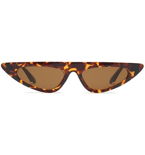 Cat Eye Cat Eye Sunglasses Women Vintage Retro Small Sun Glasses High Fashion Design - Leopard With Brown - CN18DH5TZLW $8.39