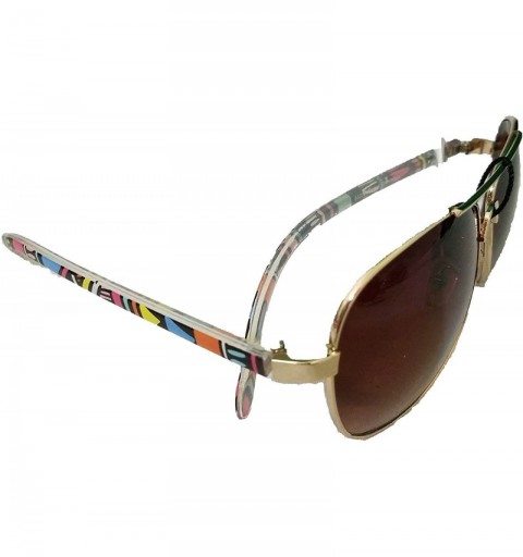 Aviator Chevron Aztec Checkered Eyewear Glasses Western Aviator Sunglasses Jp - Multi Color - C6184H2LNKS $21.07