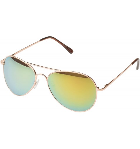 Aviator 'Berkeley' Aviator Fashion Sunglasses - Gold-green - CK11OJZA30Z $10.45