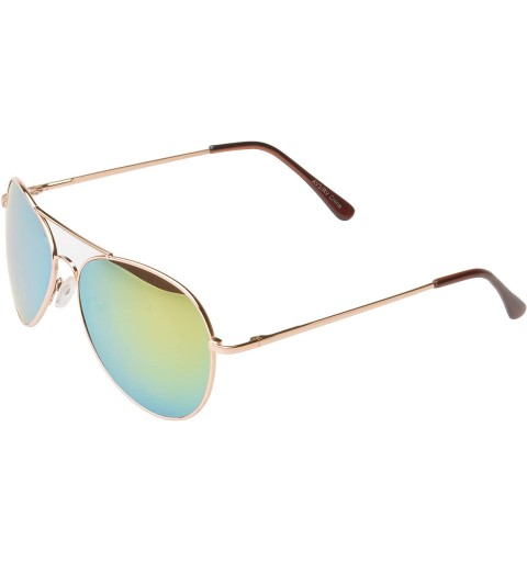 Aviator 'Berkeley' Aviator Fashion Sunglasses - Gold-green - CK11OJZA30Z $10.45