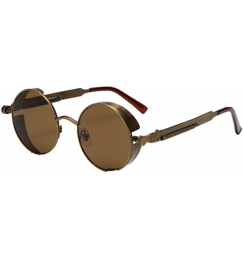 Rimless Steampunk Men Sunglasses Women Coating Mirror Sunglasses Round Sun glasses Retro Vintage - 4 - CE18D3RR4DM $26.27