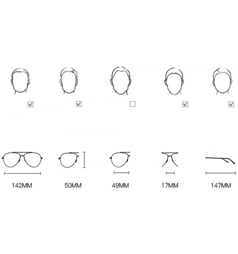 Aviator Polarized men's and women's sunglasses European and American retro round sunglasses sunglasses - H - CH18QC6YT5X $37.45