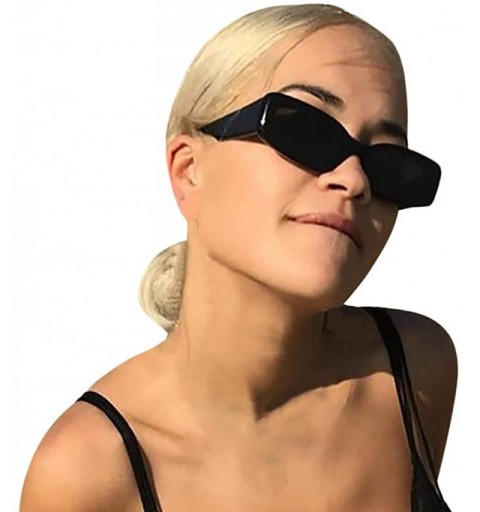 Wrap Women Men Vintage Eye Sunglasses Retro Eyewear Fashion Radiation Protection Blue - CX18QIOQSIH $12.98