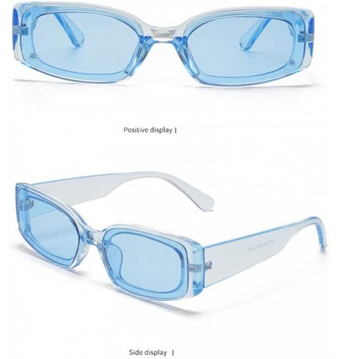Wrap Women Men Vintage Eye Sunglasses Retro Eyewear Fashion Radiation Protection Blue - CX18QIOQSIH $12.98
