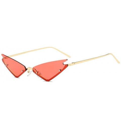 Cat Eye Fashion Cat Eye Sunglasses Female Cross-Border Wild Colorful Sunglasses Street Fashion Glasses - C918X7QRTXY $35.65