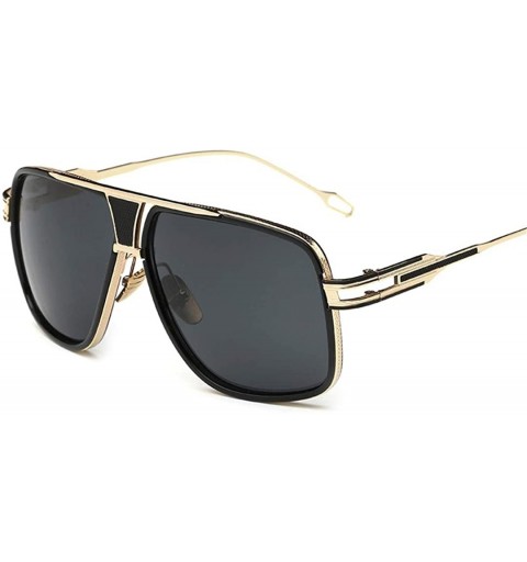 Oval Sunglasses Men Sun Glasses Square Sunglasses - Tea Gradient - CJ194ODCLX0 $22.33