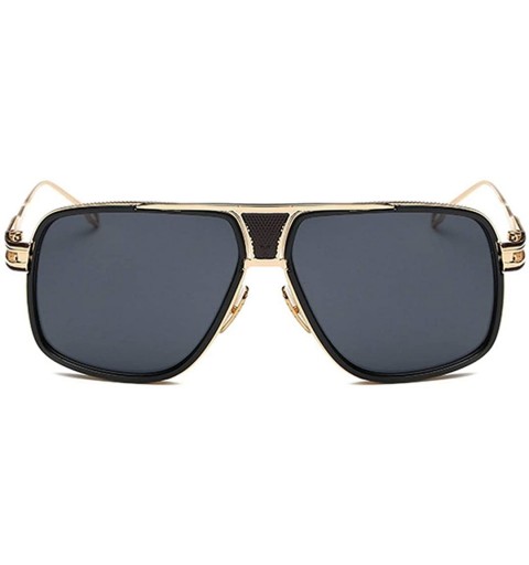 Oval Sunglasses Men Sun Glasses Square Sunglasses - Tea Gradient - CJ194ODCLX0 $22.33