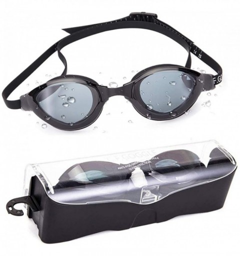 Goggle Swim Goggles- Anti Fog UV Protection Pool Goggles Triathlon Swim Goggles - Black - CA18SULDLWQ $13.86
